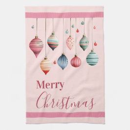 Viktorianische Weihnachtsschmuck Rosa Geschirrtuch