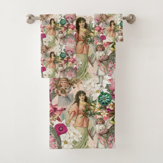 Viktorianische Weihnachtssparkle Badhandtuch Set (Insitu)