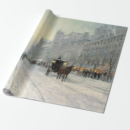 Viktorianische Weihnachtsstraße Geschenkpapier (Ungerollt)