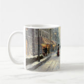Viktorianische Weihnachtsstraße Kaffeetasse (Links)