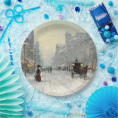 Viktorianische Weihnachtsstraße Pappteller (Party)