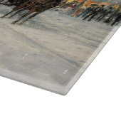 Viktorianische Weihnachtsstraße Schneidebrett (Ecke)