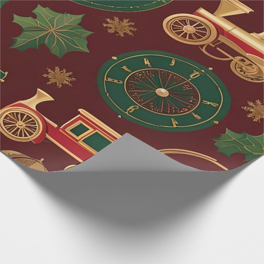 viktorianische Weihnachtsverpackung Geschenkpapier (Ecke)