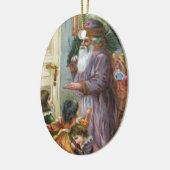 Viktorianische Weihnachtsverzierung Keramik Ornament (Links)