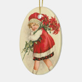 Viktorianische Weihnachtsverzierung Keramikornament (Links)