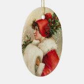 Viktorianische Weihnachtsverzierungen Keramikornament (Rechts)