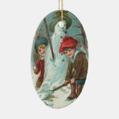 Viktorianische Weihnachtsverzierungen Keramikornament (Rechts)