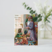 Viktorianische Weihnachtsweihnachtskarte Postkarte (Stehend Vorderseite)