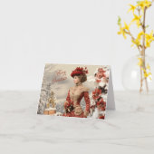 Viktorianische Weihnachtszeit Karte (Gelbe Blume)