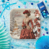 Viktorianische Weihnachtszeit Pappteller (Party)