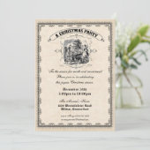 Viktorianische Weihnachtszeit-Party Einladung (Stehend Vorderseite)