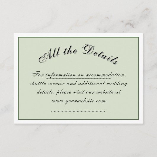 Viktorianische Wiese 'Alle Details' Begleitkarte (Vorderseite)