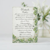 Viktorianische Wiese - Hochzeitszimmerkarte Begleitkarte (Stehend Vorderseite)