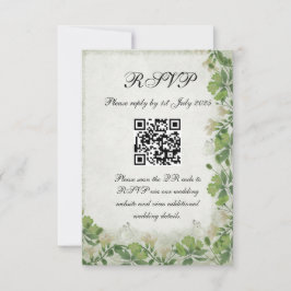 Viktorianische Wiese - RSVP-Karte vertikal RSVP Karte