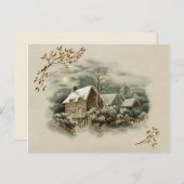 Viktorianische Winterlandschaft Postkarte (Vorne/Hinten)