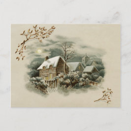 Viktorianische Winterlandschaft Postkarte