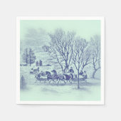 Viktorianische Winterlandschaft Serviette (Vorderseite)