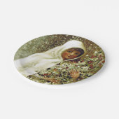 Viktorianische Wintermädchen, Heilige Beeren, Schn Pappteller (Schrägansicht)