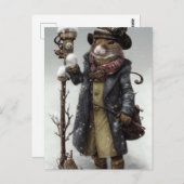Viktorianische Wintermaus-Postkarte Postkarte (Vorne/Hinten)