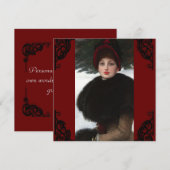Viktorianische Winterporträt-Dame vintage (Vorne/Hinten)