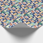 Viktorianische Winterstadt: Weihnachtsmuster Geschenkpapier (Ecke)