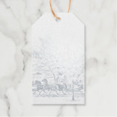 Viktorianische Winterszene - silber Geschenkanhänger (Vorderseite)