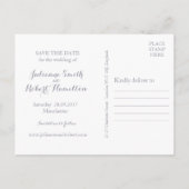 Viktorianische Wirbel, die das Datum der Postkarte (Rückseite)