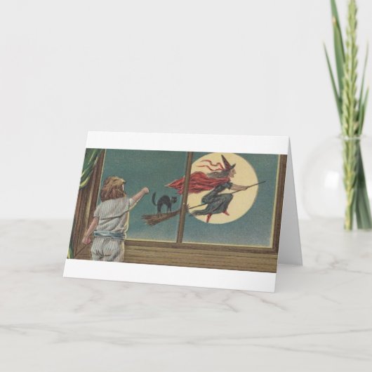 Viktorianische Witz Befana Halloween Grußkarte Karte (Vorderseite)