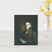 Viktorianische Wolfman Greetings Card Karte (Gelbe Blume)