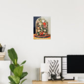 Viktorianische WollBlume in einem Glasgehäuse Poster (Heimbüro)