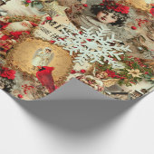 Viktorianische Yuletide Schatzkammer Geschenkpapier (Ecke)