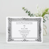 Viktorianische Zeitalter 1844 Barockstil-Rokoko Einladung (Stehend Vorderseite)