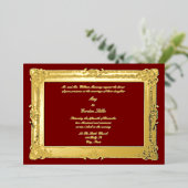 Viktorianische Zeitalter 1844 Barockstil-Rokoko Folieneinladung (Stehend vorne)