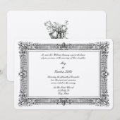 Viktorianische Zeitalter 1845 Barockstil-Rokoko Einladung (Vorne/Hinten)