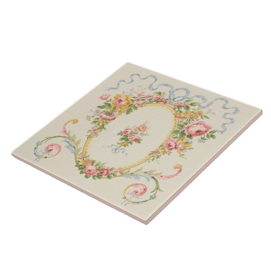 Viktorianische Zeitalter-Medallion & Blue Ribbon Fliese (Seite)