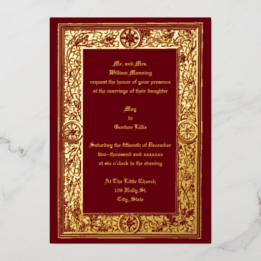 Viktorianische Zeitschrift & Berries von Anton Sed Folieneinladung (Vorderseite)