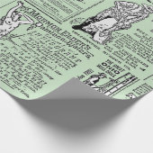 Viktorianische Zeitung Werbung Frauen Männer Geschenkpapier (Ecke)
