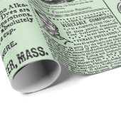 Viktorianische Zeitung Werbung Frauen Männer Geschenkpapier (Rolleneckpunkt)