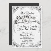 Viktorianische Zeremonie im altmodischen Stil Einladung (Vorne/Hinten)