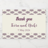 Viktorianische Ziermusterhochzeit Schaumweinetikett (Einzelnes Label)