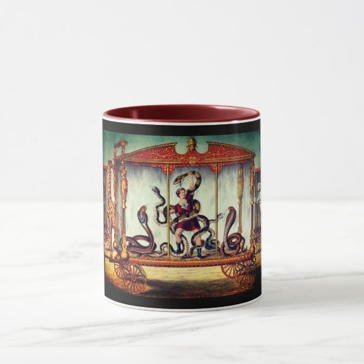 Viktorianische Zirkus-Vintage Ausstellung Tasse (Zentrum)