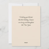 Viktorianische Zuhause Einrichtung Weihnachtsbaum Feiertagskarte (Rückseite)