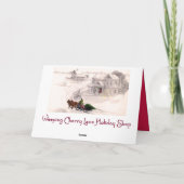 Viktorianische Zuhause-Weihnachtsfeiertags-Karte Feiertagskarte (Rückseite)