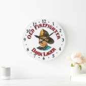 Viktorianischer alter Feuerwehrmann, dunkles Lager Große Wanduhr (Zuhause)