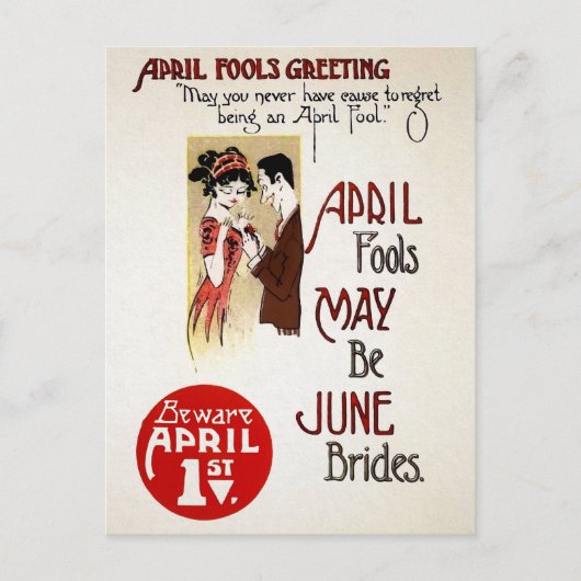 Viktorianischer Aprilscherz Postkarte (Vorderseite)
