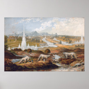 Viktorianischer Ära-Dinosaurier-Druck Poster