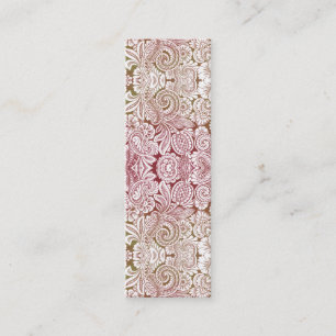 Viktorianischer Arabesque, HALYDON - Creme & Braun Mini Visitenkarte