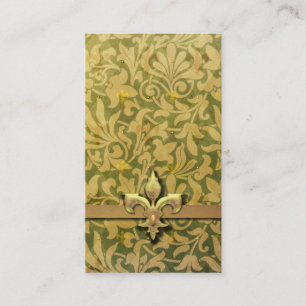 Viktorianischer Arabesque, NOBLESSE - Gold & Grün Visitenkarte