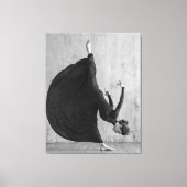 Viktorianischer Balletttänzer in Bewegung Leinwanddruck (Vorderseite)