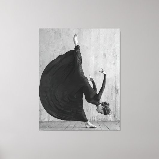Viktorianischer Balletttänzer in Bewegung Leinwanddruck (Vorderseite)